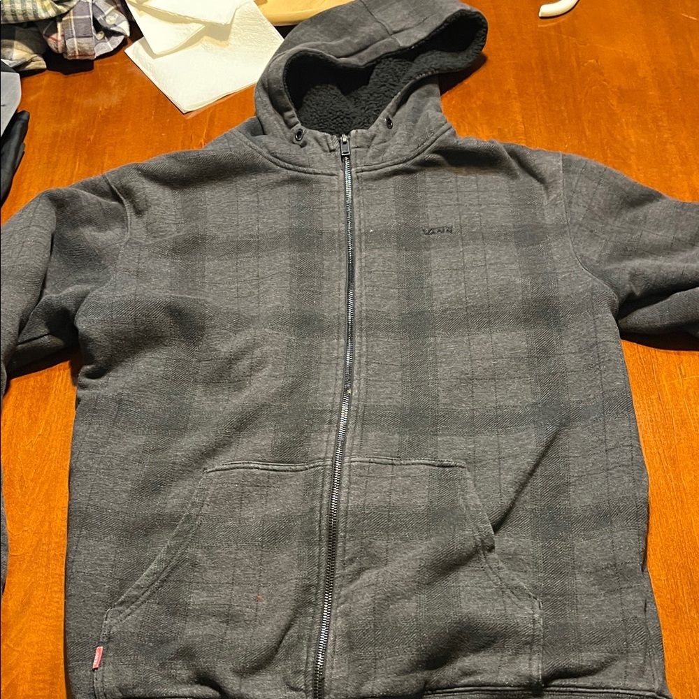 Vans Charcoal Plaid Hooded Jacket